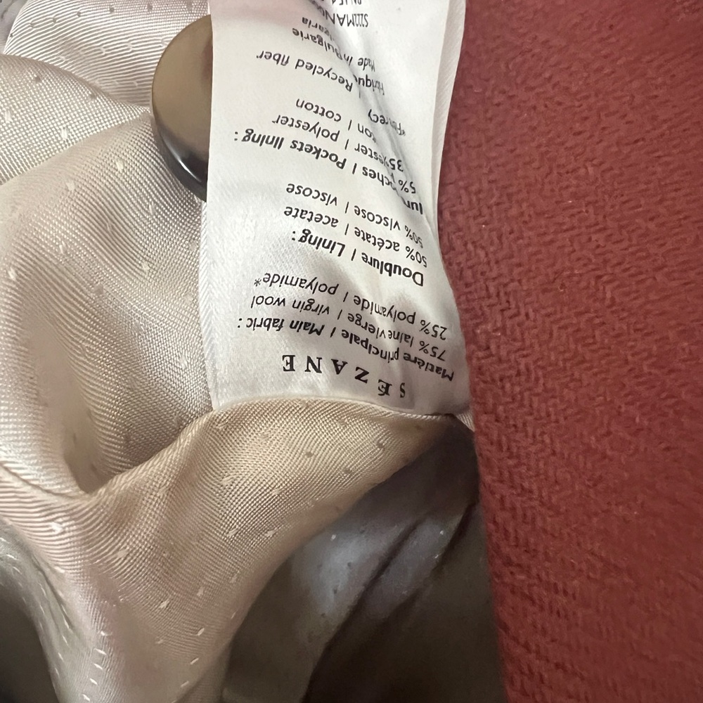 Sezane James coat-Women’s Double-Breasted- XL/14 rust pink - Picture 7 of 7